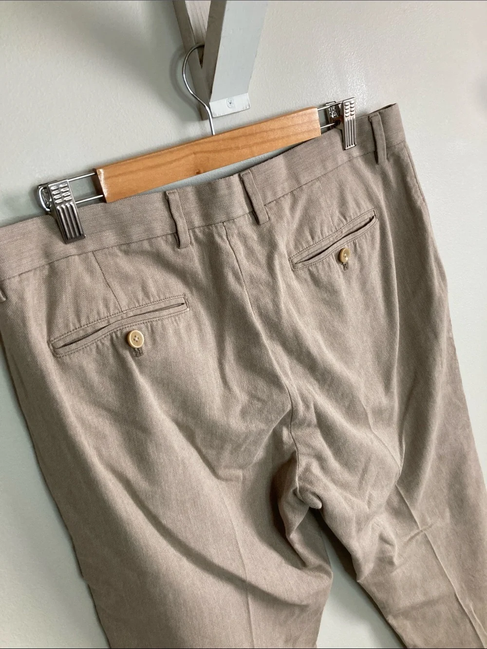 Banana Republic Kentfield Pant Men's Chino Pants, 34x34 Brown Cotton Dress Pants